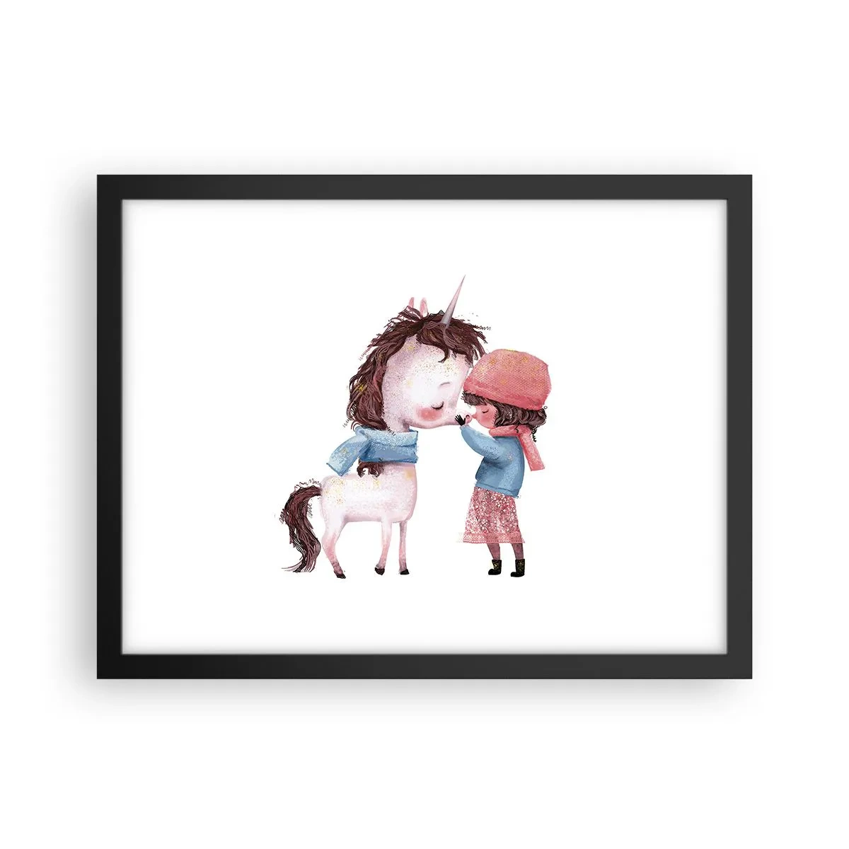 Poster in einem schwarzem Rahmen - Ein Wintermärchen - 40x30 cm