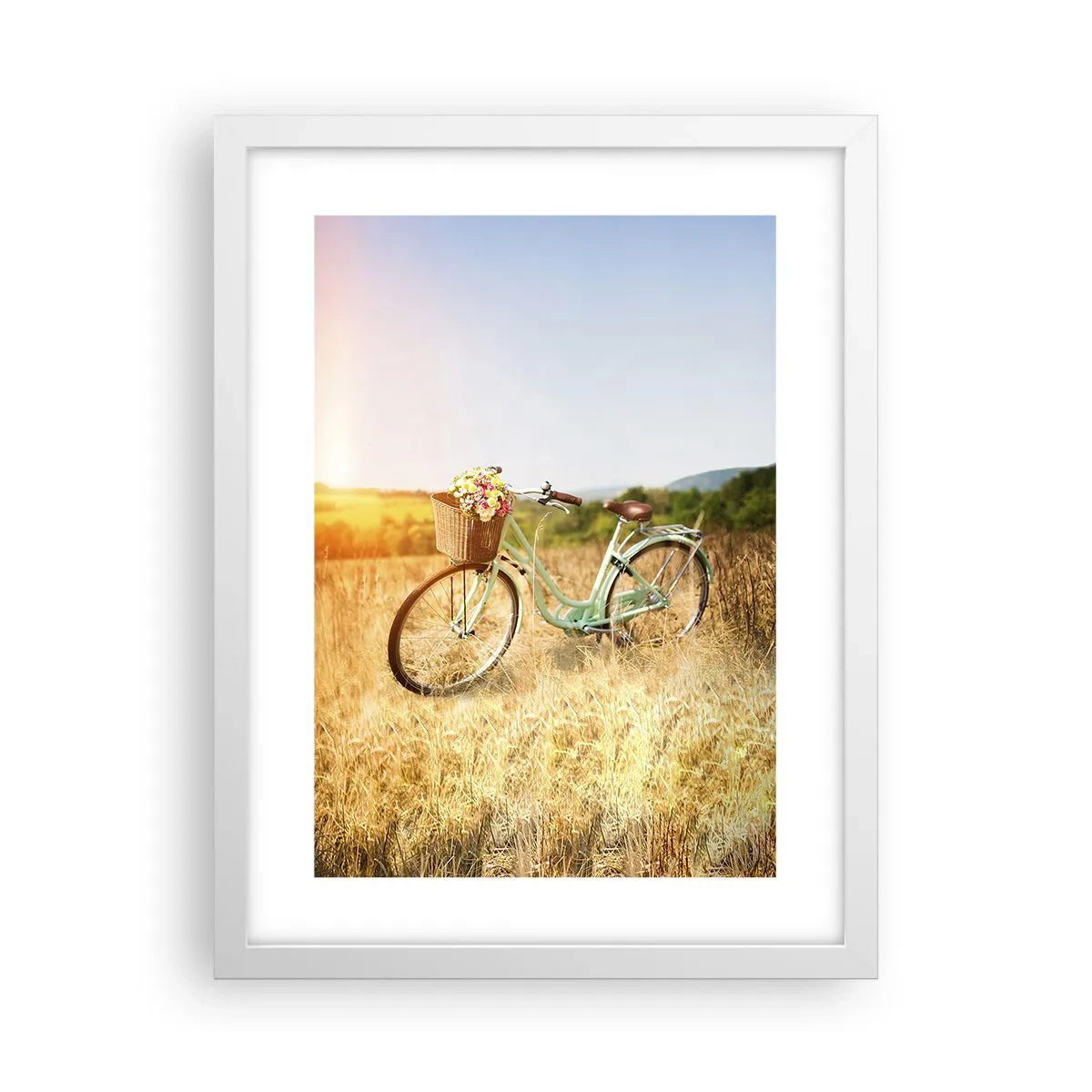 Poster in einem weißen Rahmen - Ich bleibe eine Weile hier - 30x40 cm