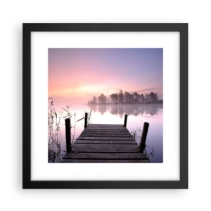 Poster in einem schwarzem Rahmen - Aus dem lila Nebel ... - 30x30 cm