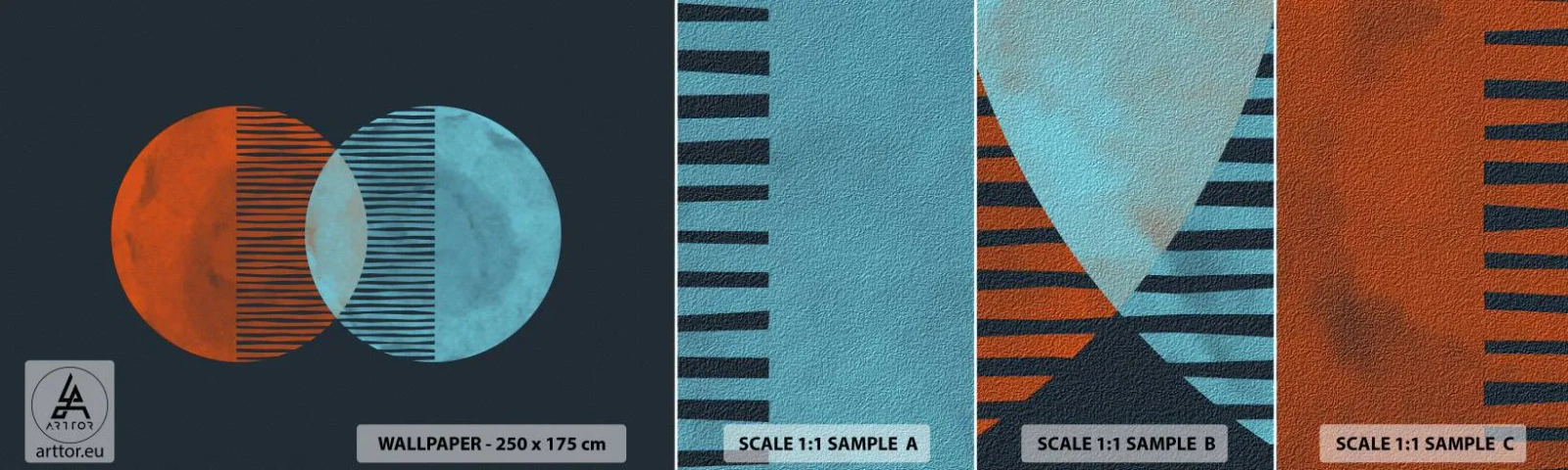 Fototapetenmuster Standard Eco - Astronomische Fantasie - Abstraktion, Stück, Modernes Muster - 100x30 cm