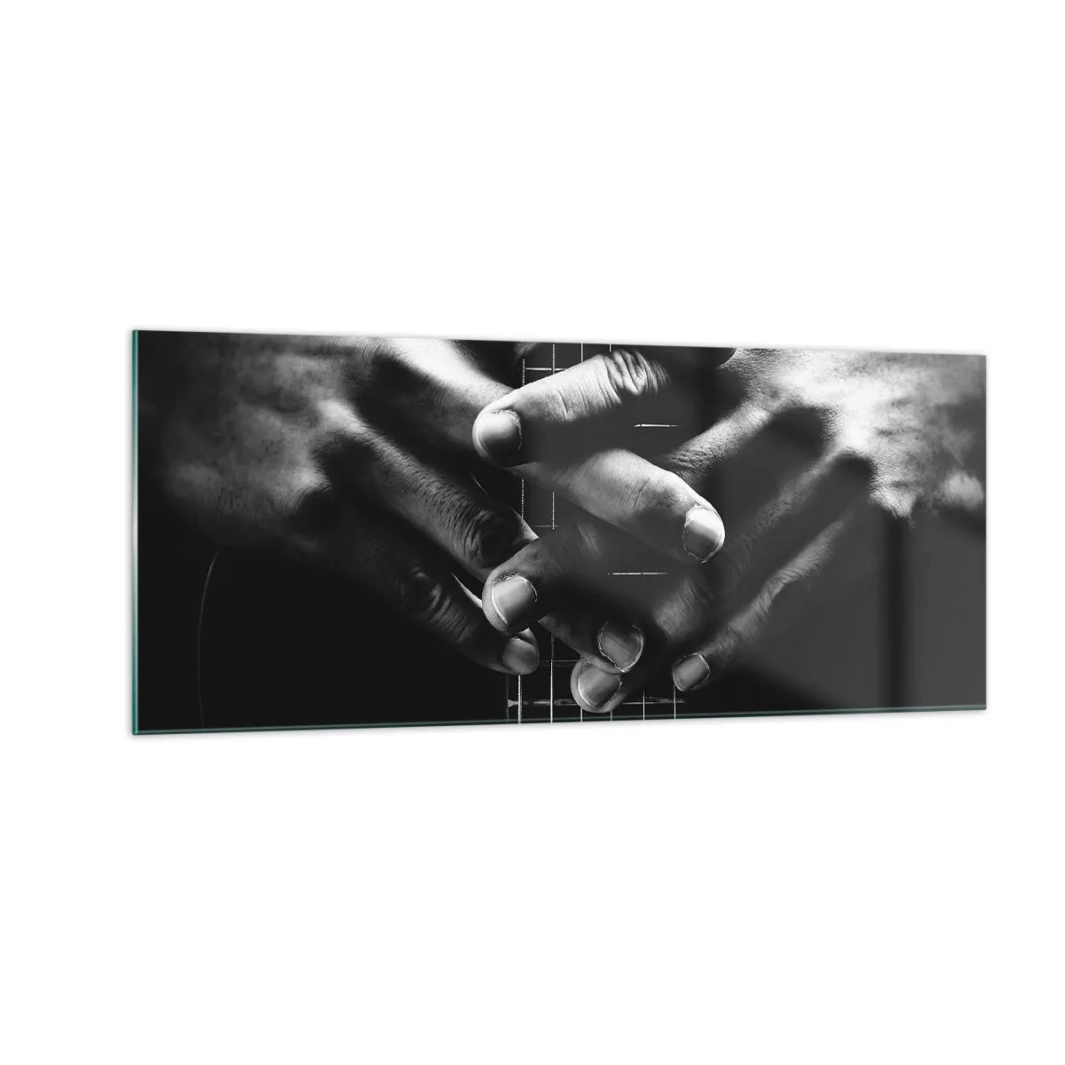 Glasbild - Bild auf glas - Gebet des Künstlers - 100x40 cm