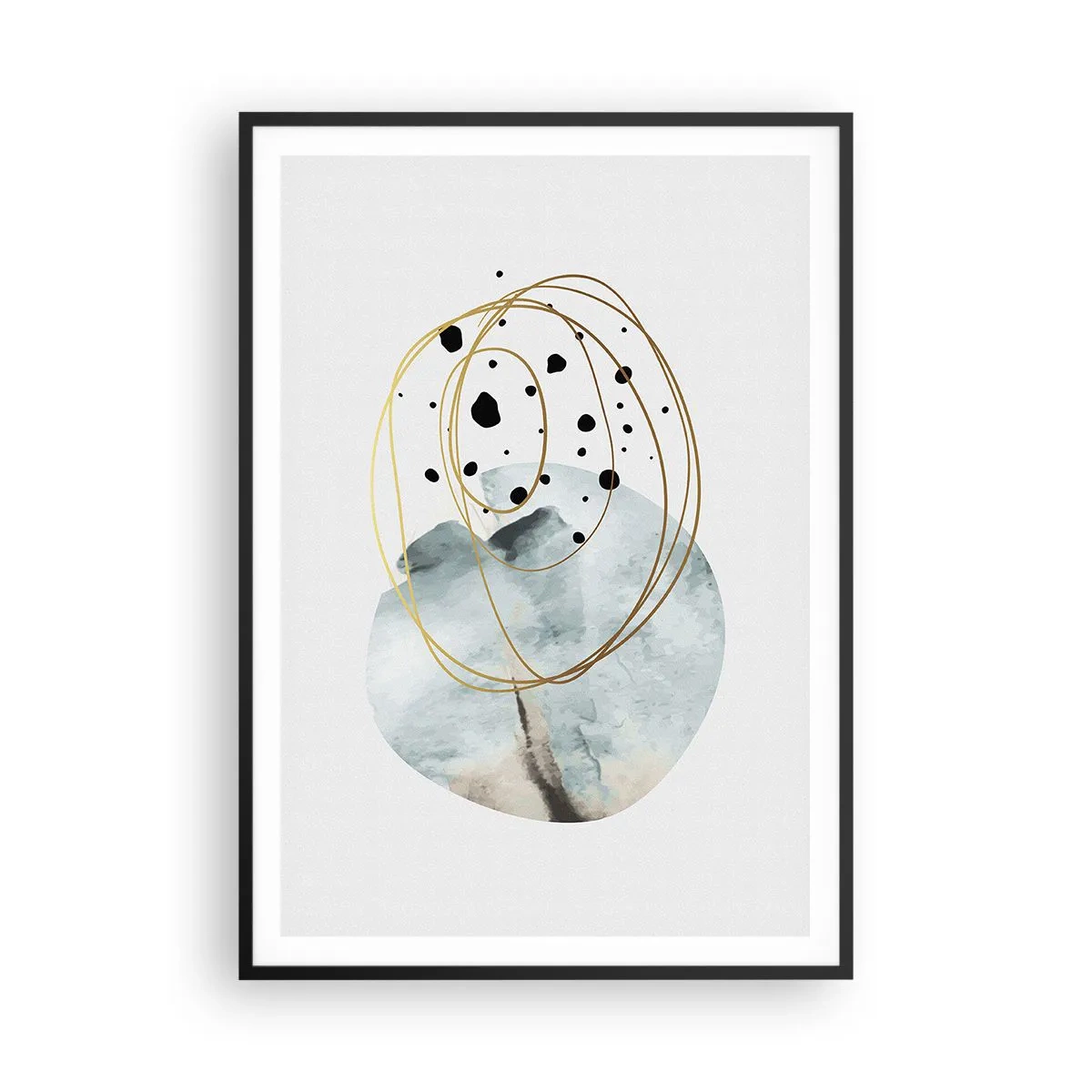 Poster in einem schwarzem Rahmen - Vom Weltraum umarmt - 70x100 cm