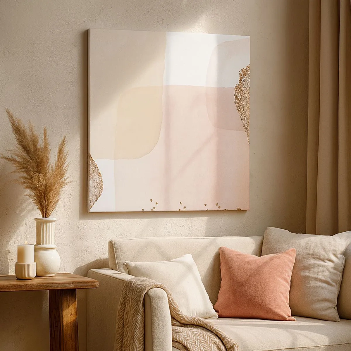 Bild auf Leinwand - Leinwandbild - Ein Blick durch die Farbe - 30x30 cm