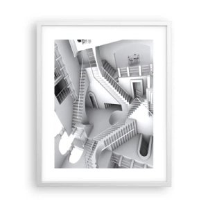 Poster in einem weißen Rahmen - Die Paradoxien des Weltraums - 40x50 cm