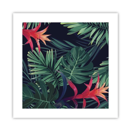 Poster - Im Grünen in Flammen gehen - 40x40 cm