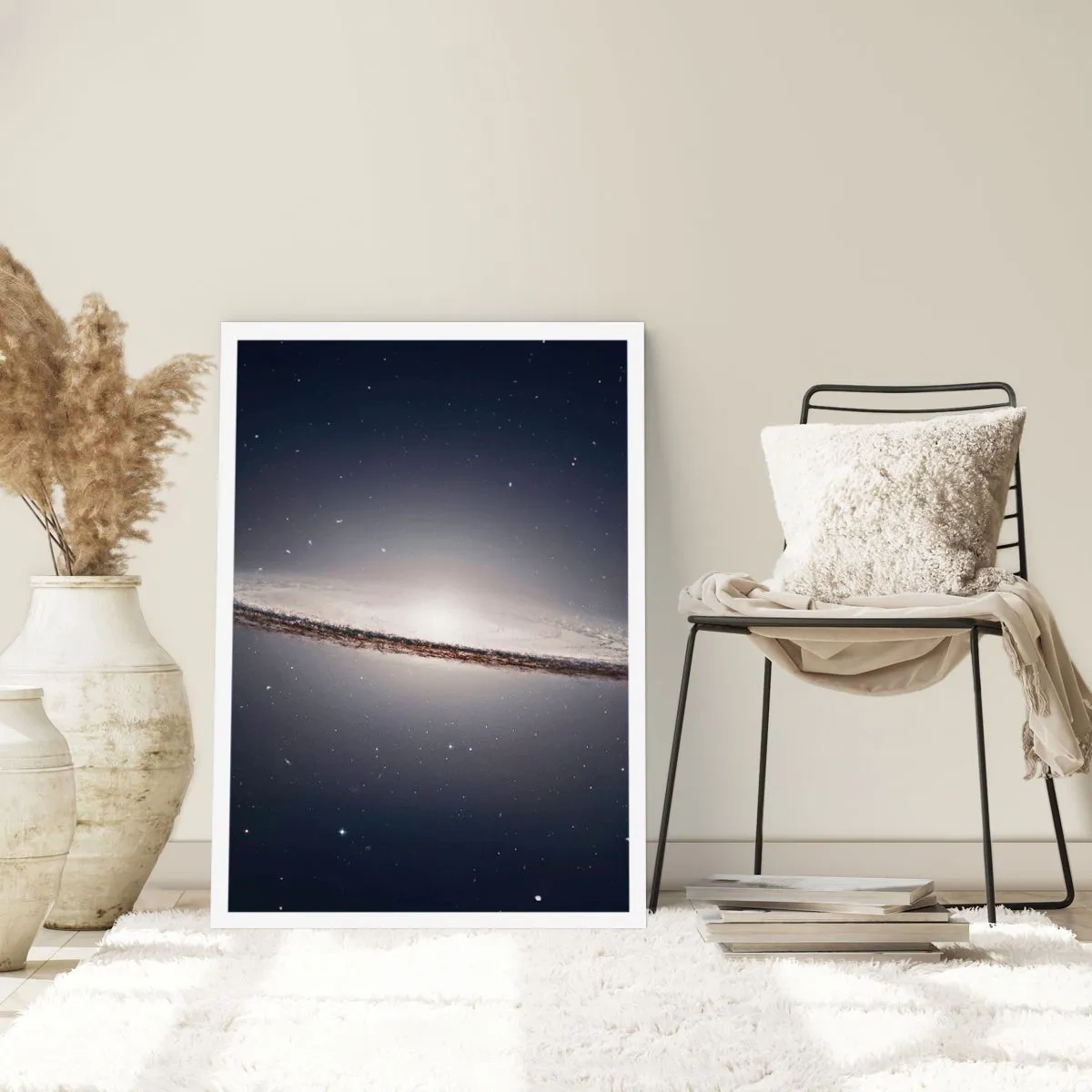 Poster - Eine monumentale Spiralgalaxie vor der Kulisse des Weltraums - 50x70cm - Vor langer Zeit in einer weit entfernten Galaxie ... - Moderne Wanddekoration für Wohnzimmer und Schlafzimmer ARTTOR