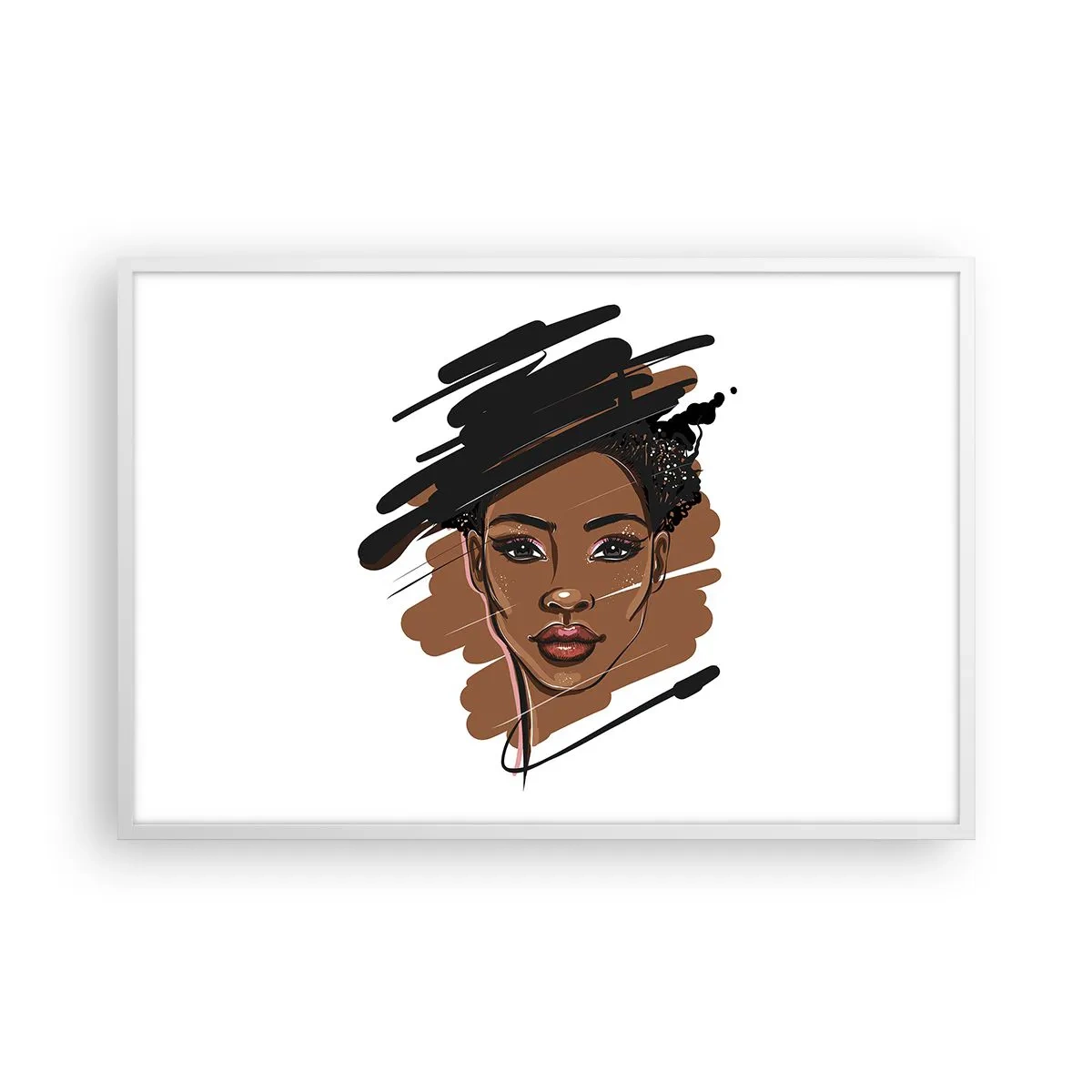 Poster in einem weißen Rahmen - Süß wie Schokolade - 91x61 cm