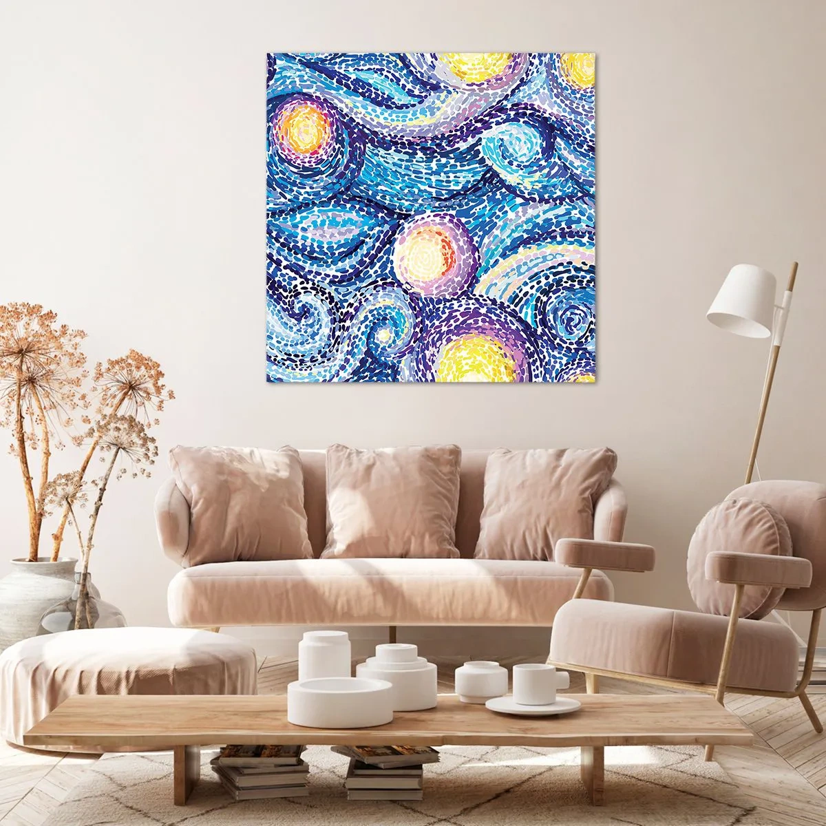 Bild auf Leinwand - Leinwandbild - Aus einem Gemälde von van Gogh - 70x70 cm