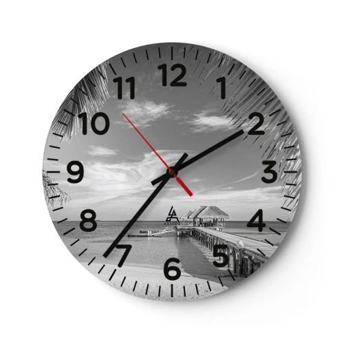 Wanduhr - Glasuhr - Erinnerung oder Traum? - 40x40 cm