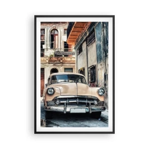 Poster in einem schwarzem Rahmen - Die Siesta in Havanna - 61x91 cm
