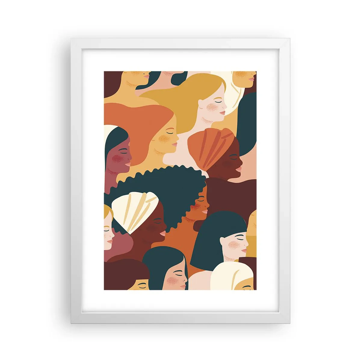 Poster in einem weißen Rahmen - Nur Weiblichkeit - 30x40 cm