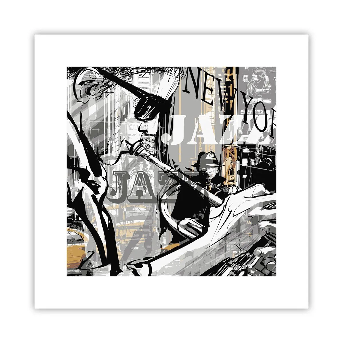 Poster - Im Rhythmus von New York - 30x30 cm