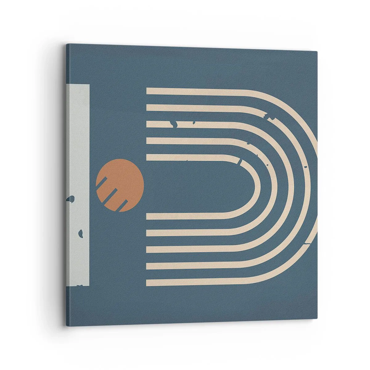 Bild auf Leinwand - Leinwandbild - Geometrie auf dem Granatapfel - 70x70 cm