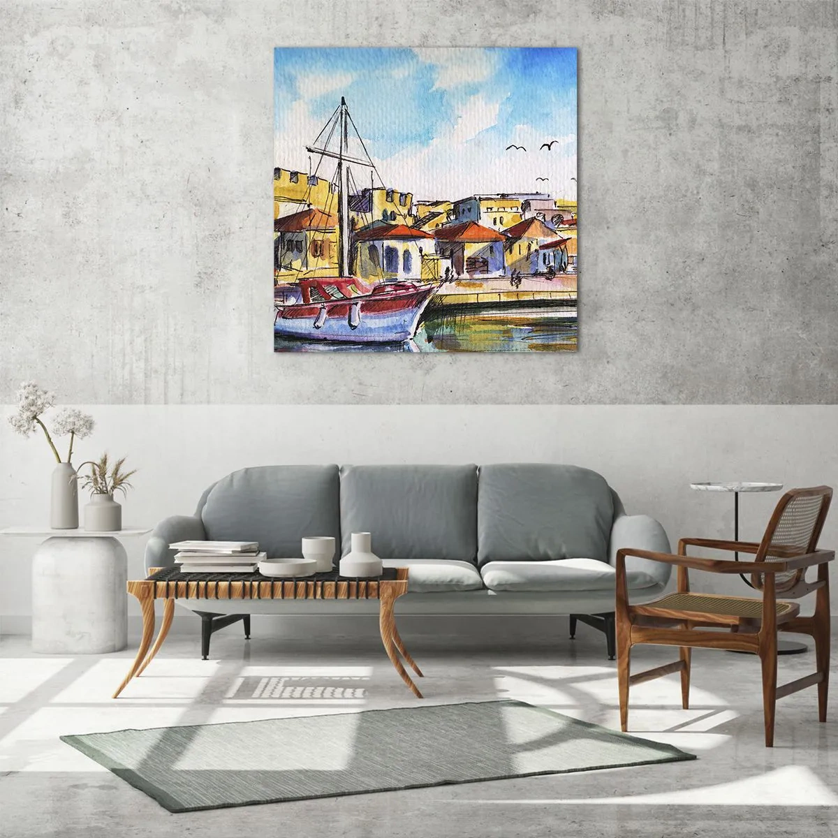 Glasbild - Bild auf glas - Regenbogennachmittag - 40x40 cm