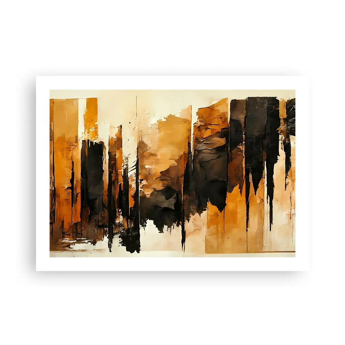 Poster - Harmonie von Schwarz und Gold - 70x50 cm