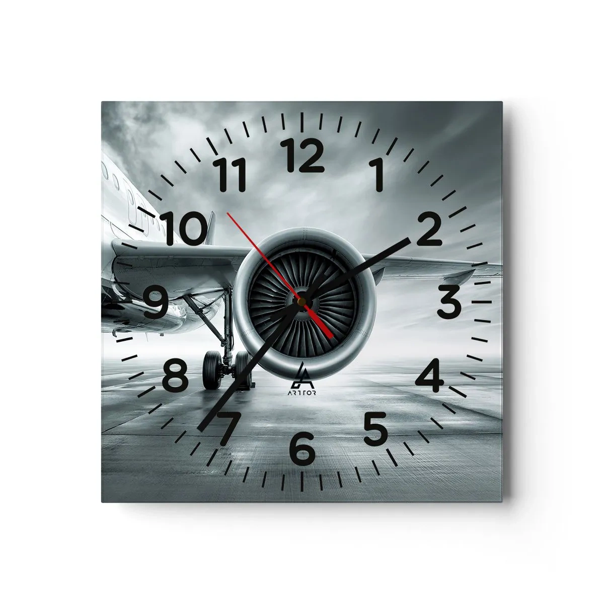 Wanduhr - Glasuhr - Die Macht ist da! - 40x40 cm