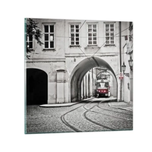 Glasbild - Bild auf glas - Durch das Stadtlabyrinth - 50x50 cm