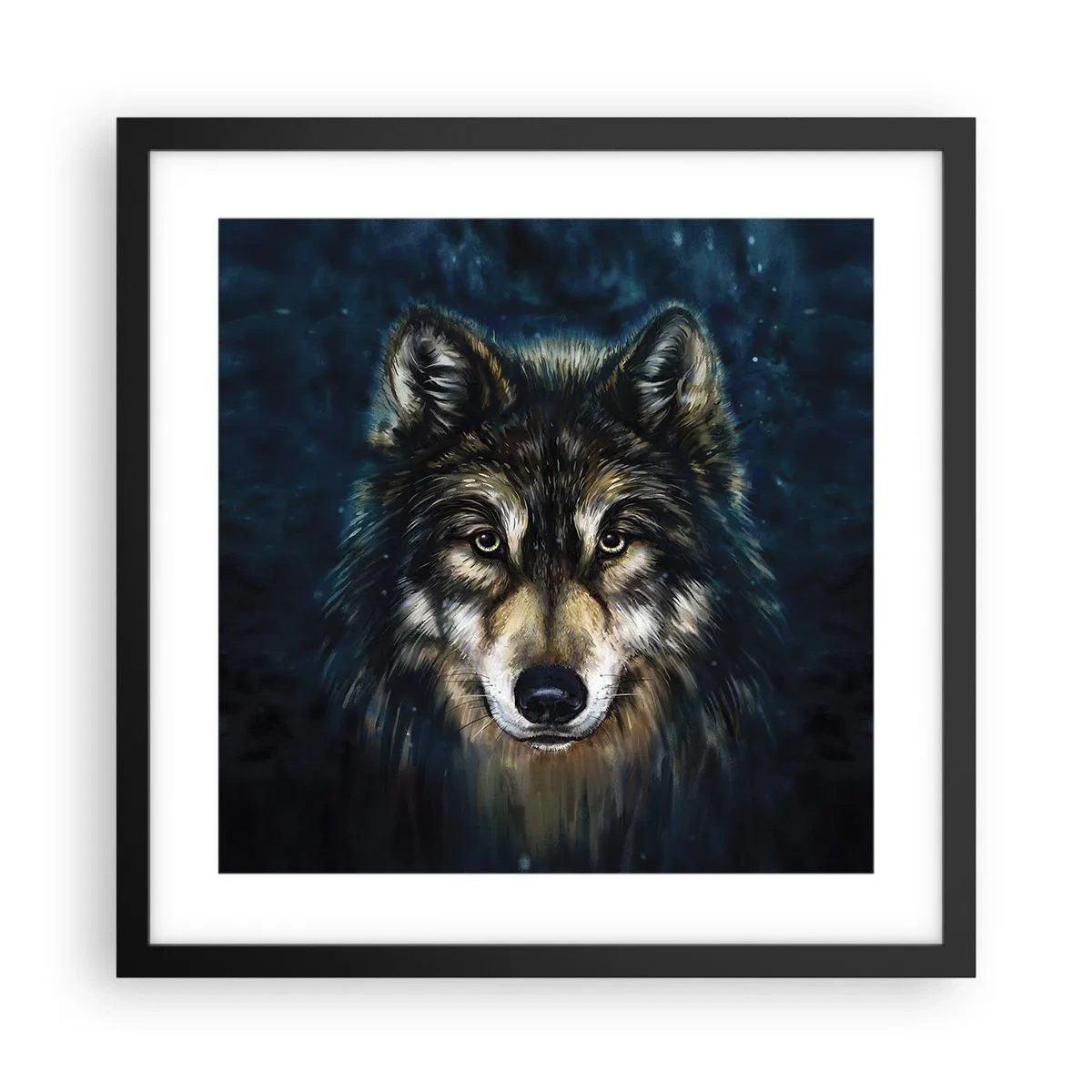 Poster in einem schwarzem Rahmen - Alpha? Und Omega - 40x40 cm