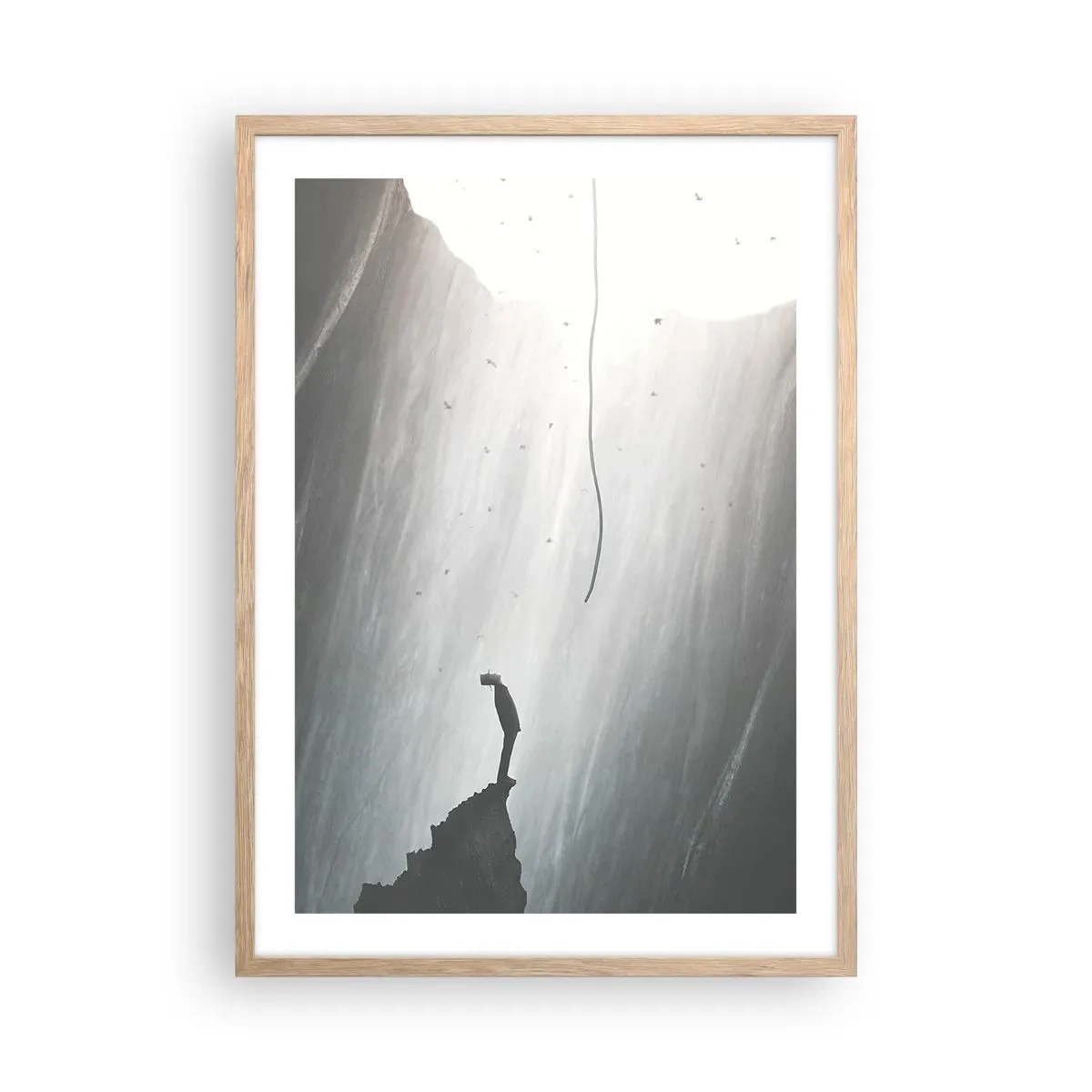 Poster in einem Rahmen aus heller Eiche - Es gibt immer einen Ausweg - 50x70 cm