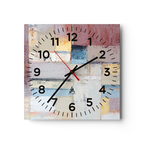 Wanduhr - Glasuhr - Ruhe der Geometrie - 30x30 cm
