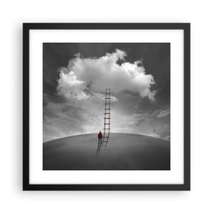 Poster in einem schwarzem Rahmen - Alles ist möglich - 40x40 cm