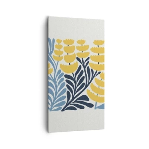 Bild auf Leinwand - Leinwandbild - Sonniges Blumenbeet - 55x100 cm