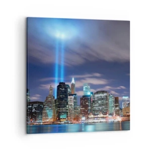 Bild auf Leinwand - Leinwandbild - Erreiche den Himmel mit dem Licht - 50x50 cm