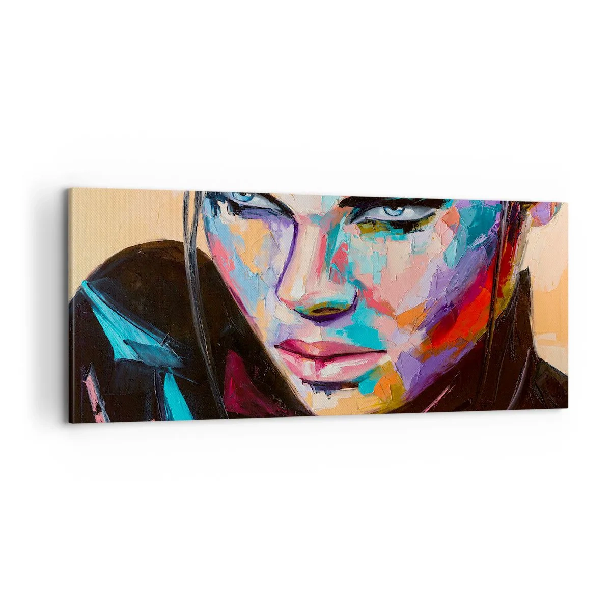 Bild auf Leinwand - Leinwandbild - Wild im Herzen - 100x40 cm