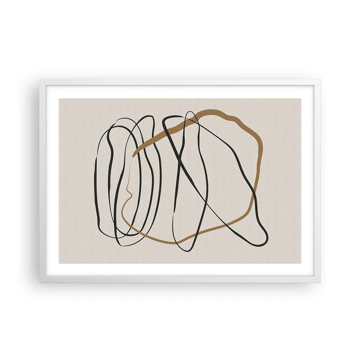 Poster in einem weißen Rahmen - Komposition – Looptanz - 70x50 cm