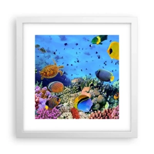 Poster in einem weißen Rahmen - Und was wissen wir über das Leben ... - 30x30 cm