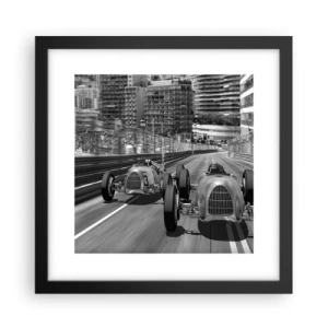 Poster in einem schwarzem Rahmen - Vor langer Zeit in Monte Carlo - 30x30 cm