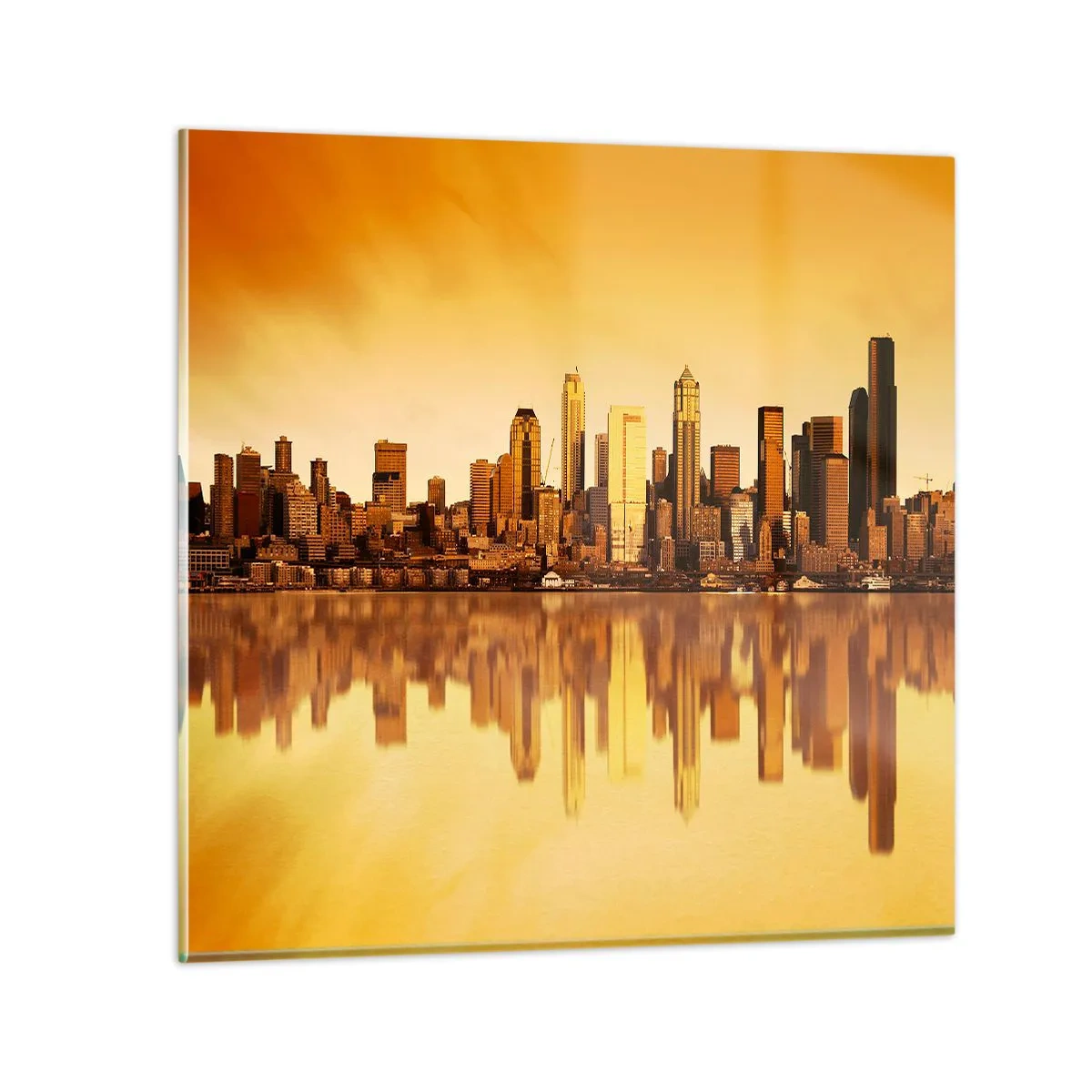 Glasbild - Bild auf glas - Die Stille der Metropole - 40x40 cm