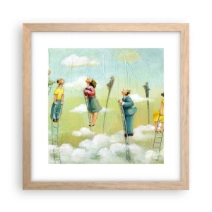 Poster in einem Rahmen aus heller Eiche - Hinter deinem Traum - 30x30 cm