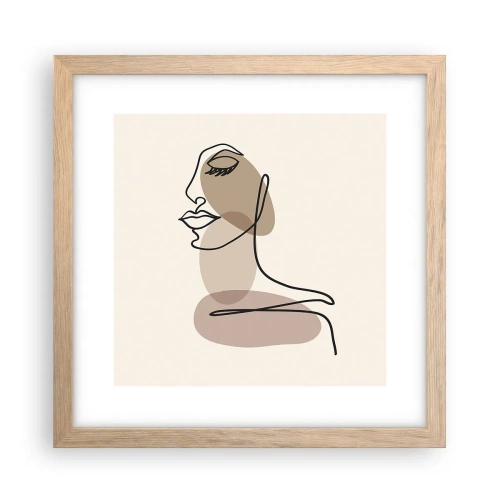 Poster in einem Rahmen aus heller Eiche - Sich selbst zugehört - 30x30 cm