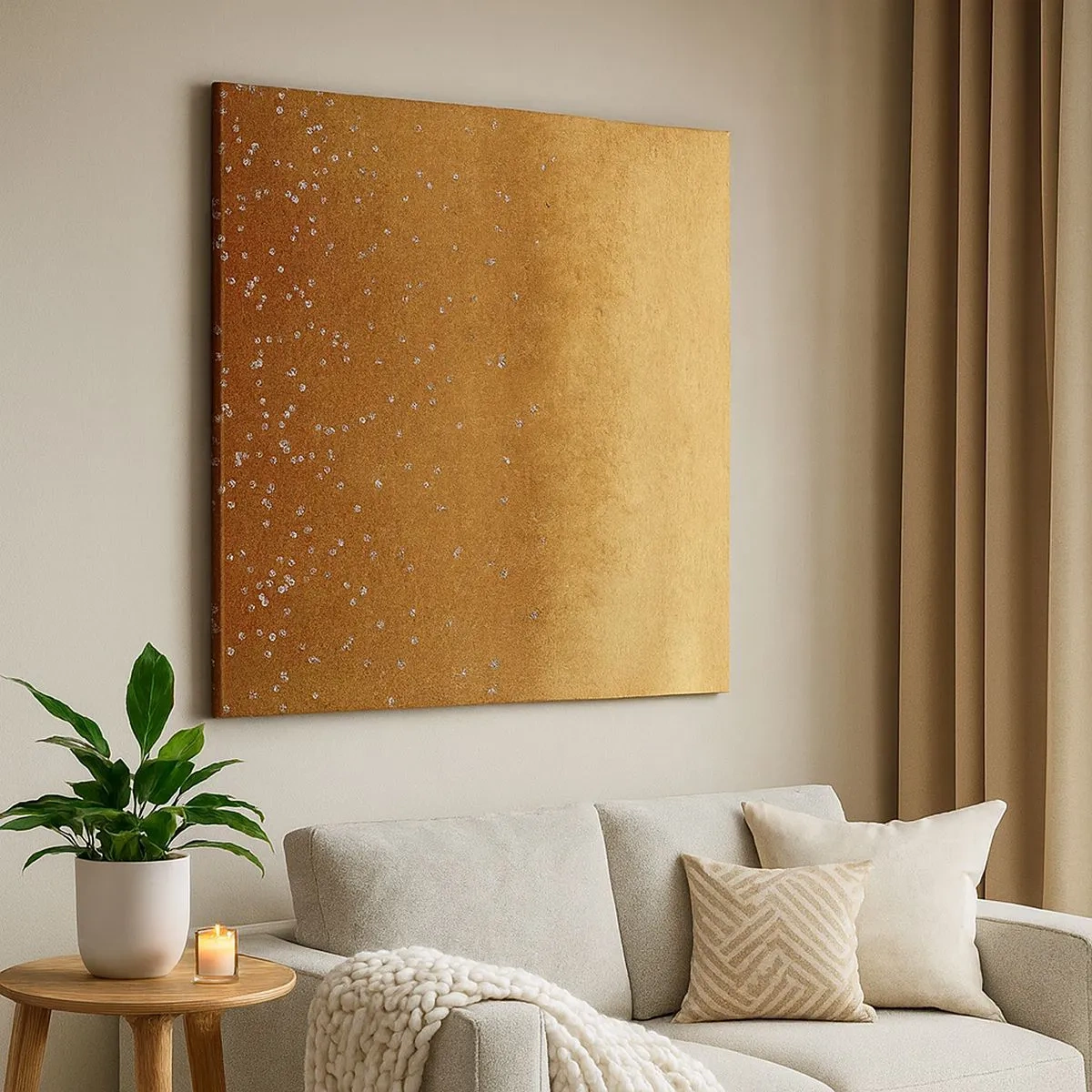 Bild auf Leinwand - Leinwandbild - Die Geburt des Lichts - 30x30 cm