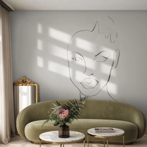 Selbstklebende Fototapete Deluxe Sticker - Umriss der Sinnlichkeit - Frau, Grafik, Stück - 300x210 cm
