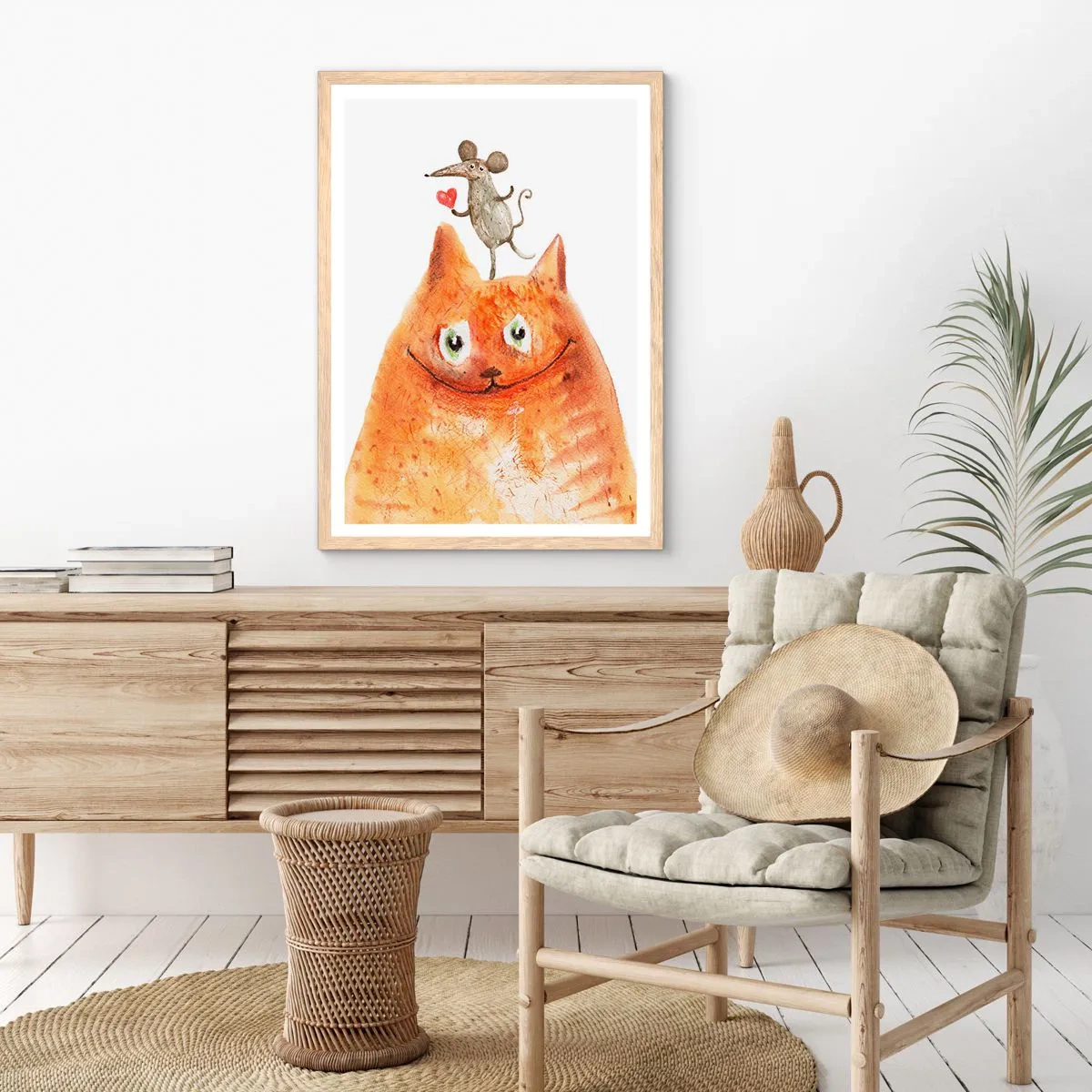 Poster in einem Rahmen aus heller Eiche - Paradoxien der Liebe - 40x50 cm