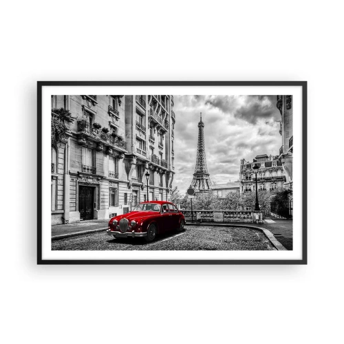 Poster in einem schwarzem Rahmen - Raubtier in der Stadt - 91x61 cm