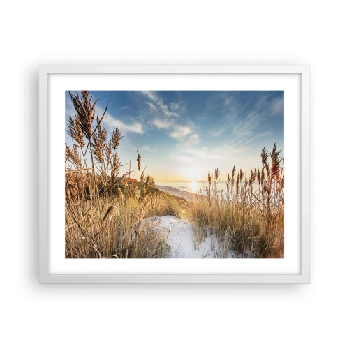 Poster in einem weißen Rahmen - Nordstrand - 50x40 cm