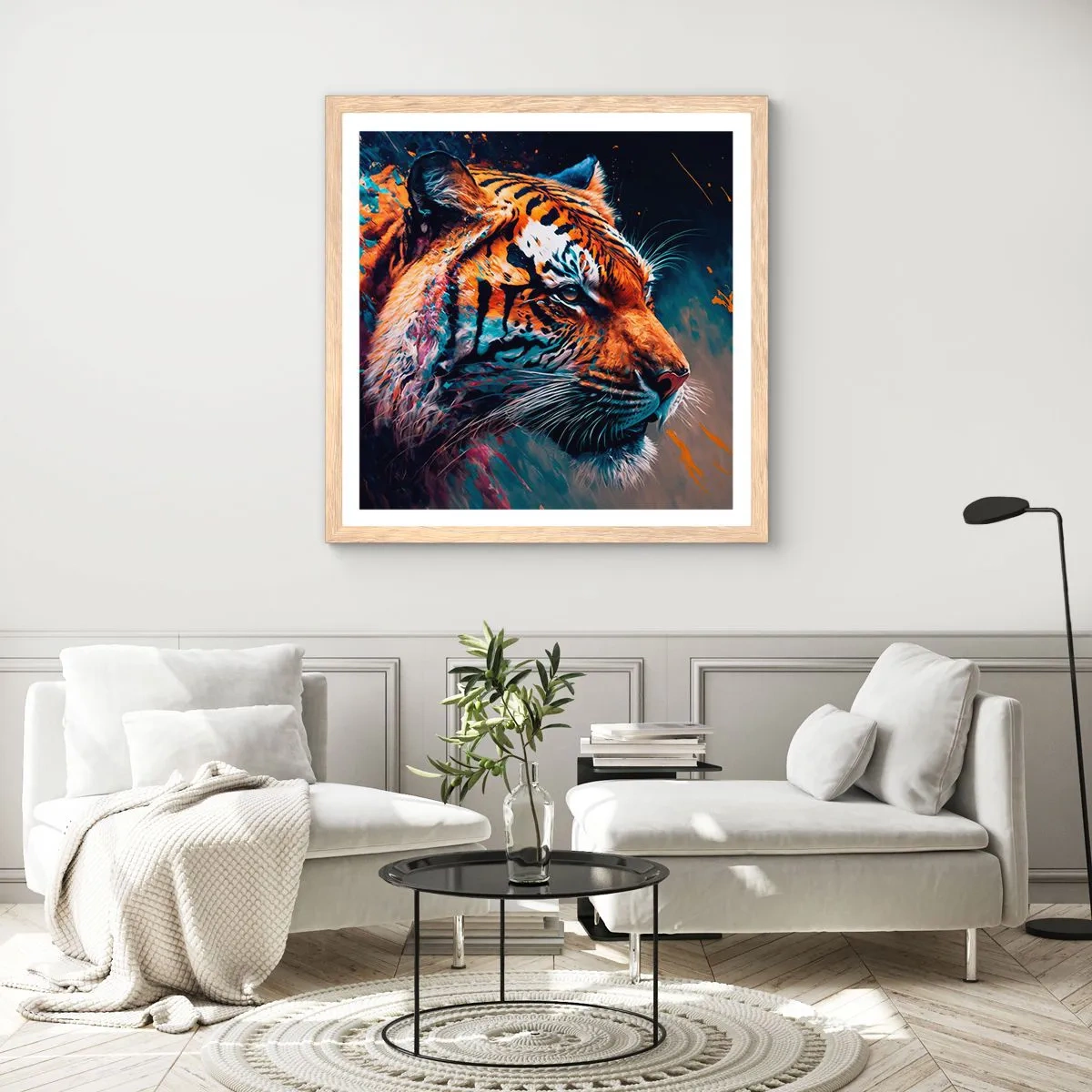 Poster in einem Rahmen aus heller Eiche - Wilde Schönheit - 40x40 cm