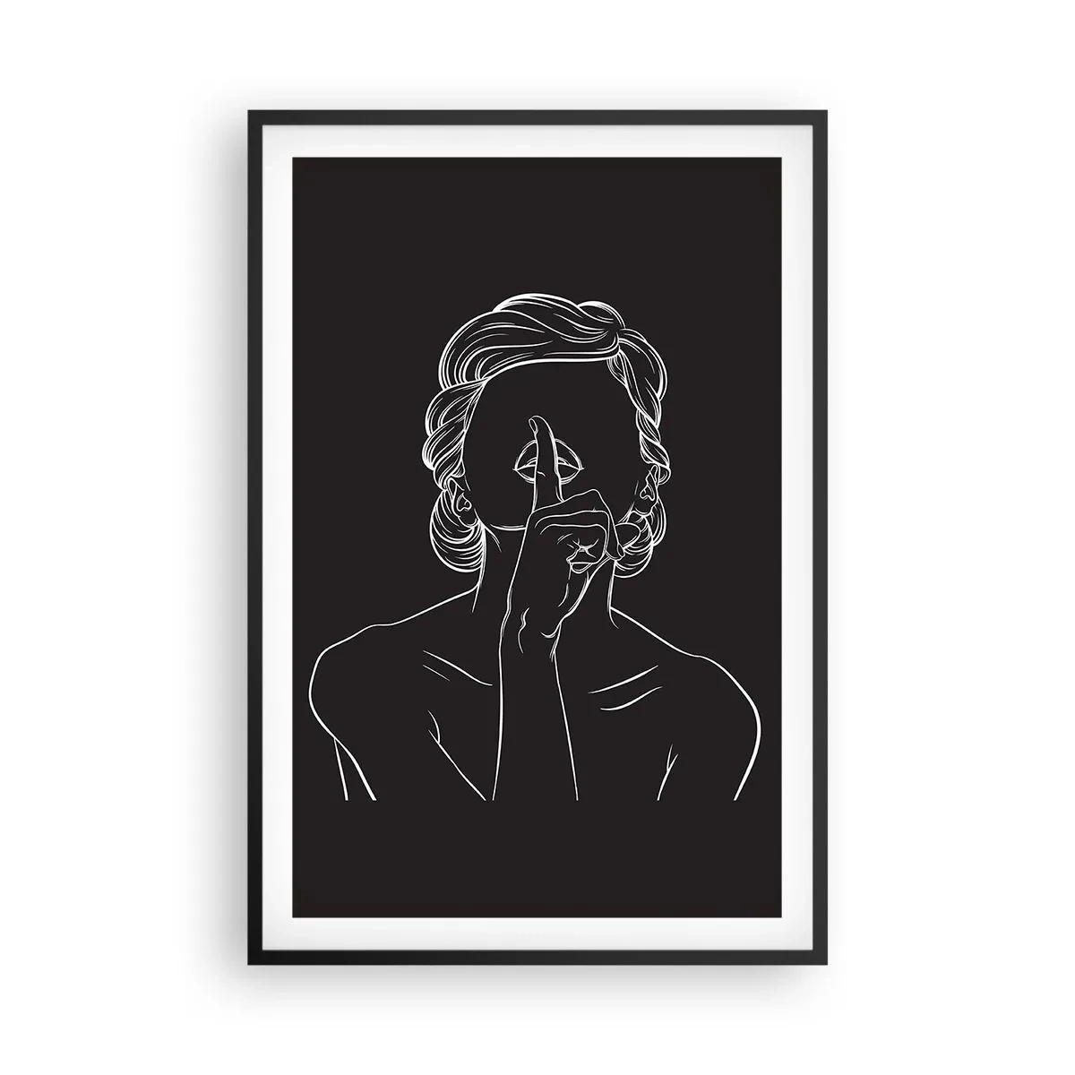Poster in einem schwarzem Rahmen - Schönheit erblüht in der Stille - 61x91 cm