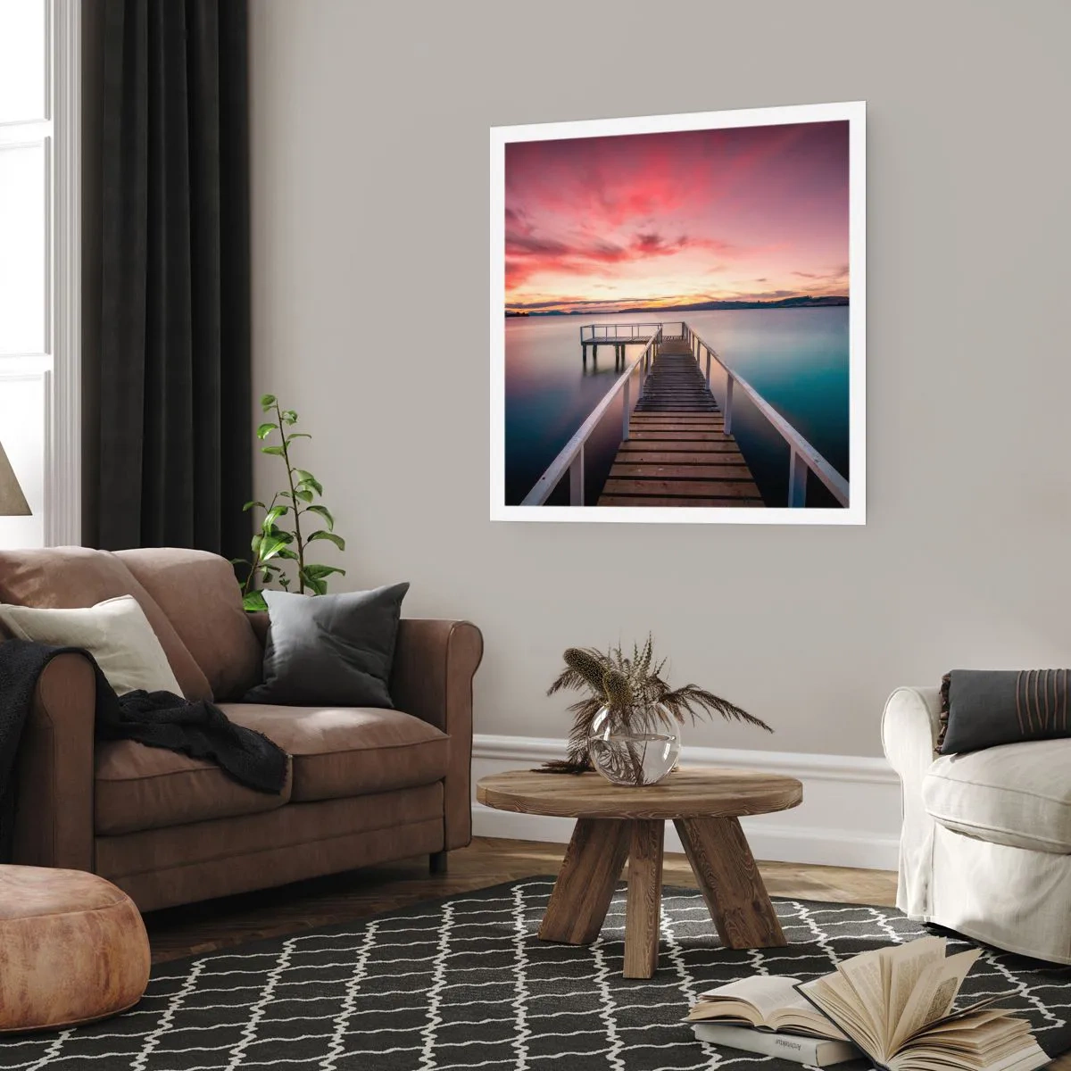 Poster - Die sanfte Flamme des Abends - 60x60 cm