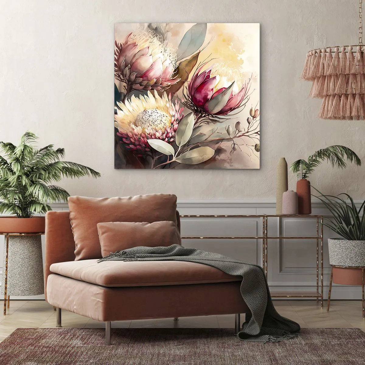 Bild auf Leinwand - Leinwandbild - Im Profil und en face - 70x70 cm