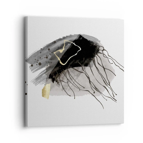 Bild auf Leinwand - Leinwandbild - In Schwarz und Gold - 30x30 cm