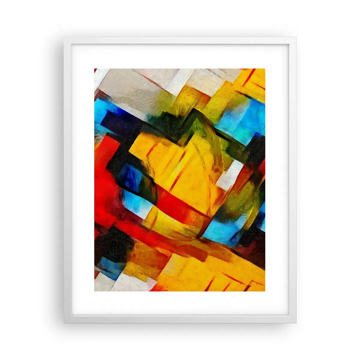 Poster in einem weißen Rahmen - Ein bunter Interleaver - 40x50 cm