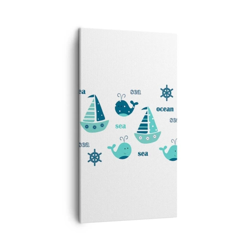 Bild auf Leinwand - Leinwandbild - Über die Meere und Ozeane - 45x80 cm