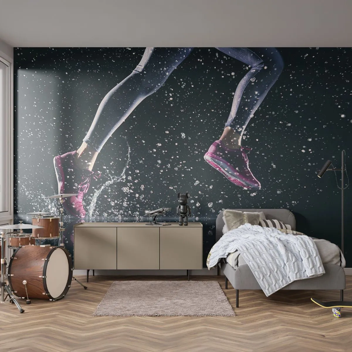 Fototapete Premium Canvas - Wie viel Kraft in den Beinen - Sport, Joggen, Läuft - 450x315 cm