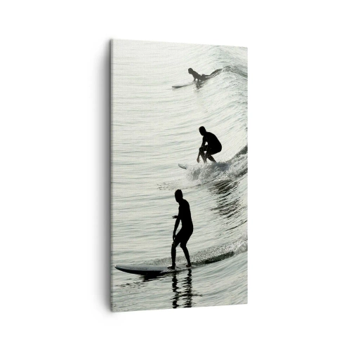 Bild auf Leinwand - Leinwandbild - Gegen die Welle - 45x80 cm