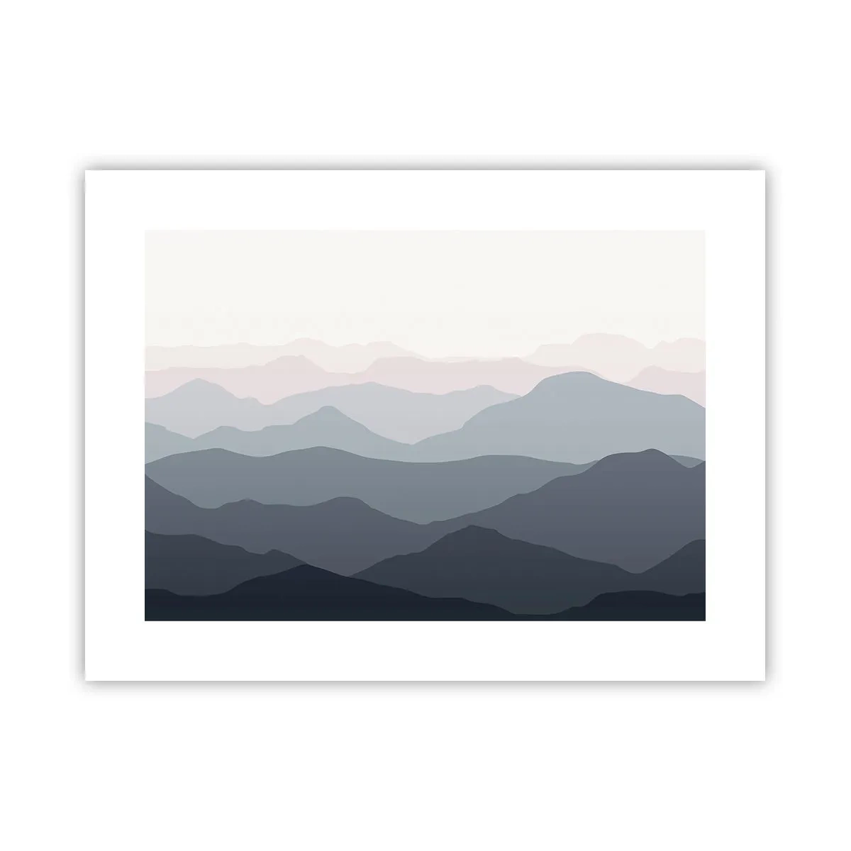 Poster - Wellen der Berge - 40x30 cm