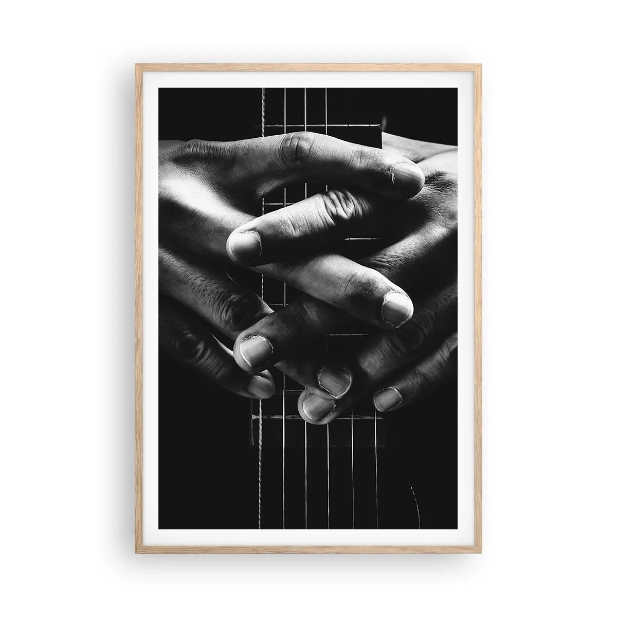 Poster in einem Rahmen aus heller Eiche - Gebet des Künstlers - 70x100 cm